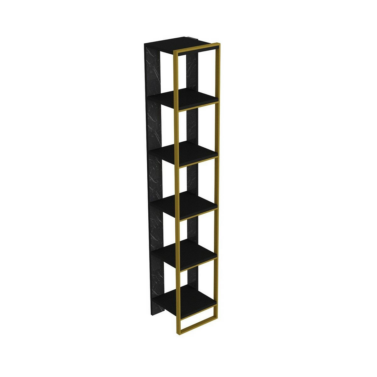 Knižnica Polka Black and Gold