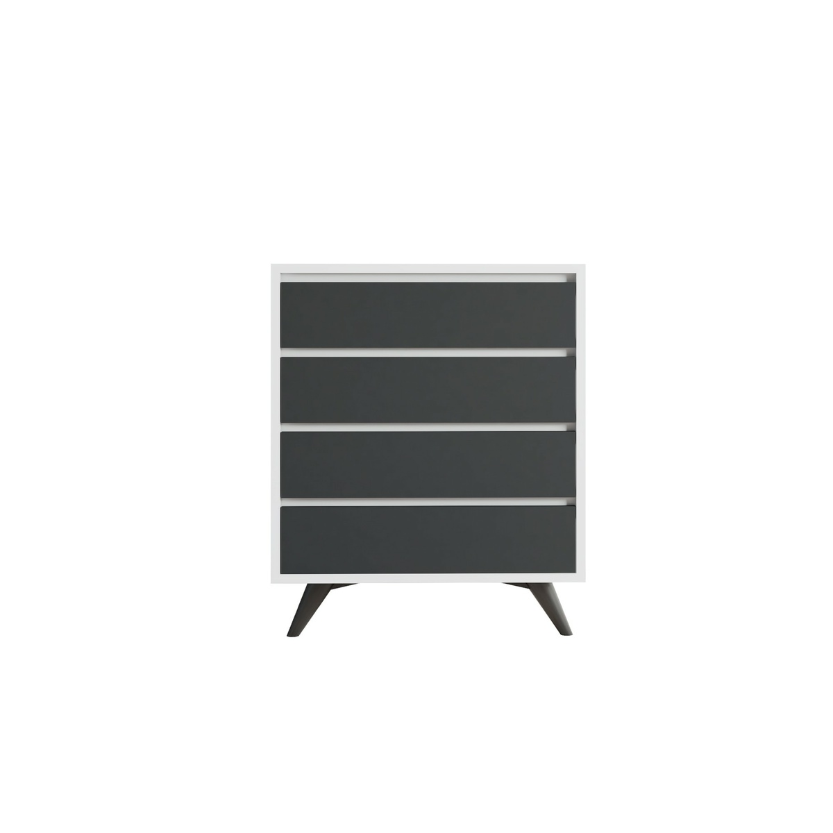 Komoda Suvera White and Anthracite