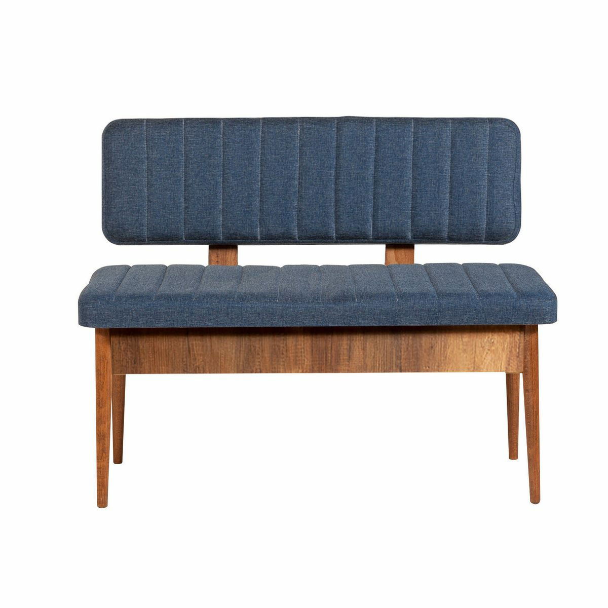 Lavica Vina Dark Blue and Walnut