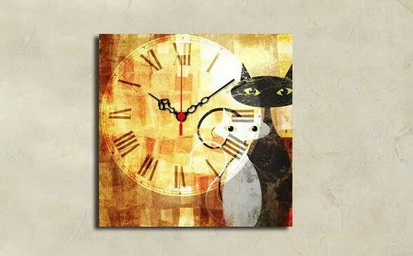 Nástenné hodiny Cats 2828CS-12, 28 x 28 cm