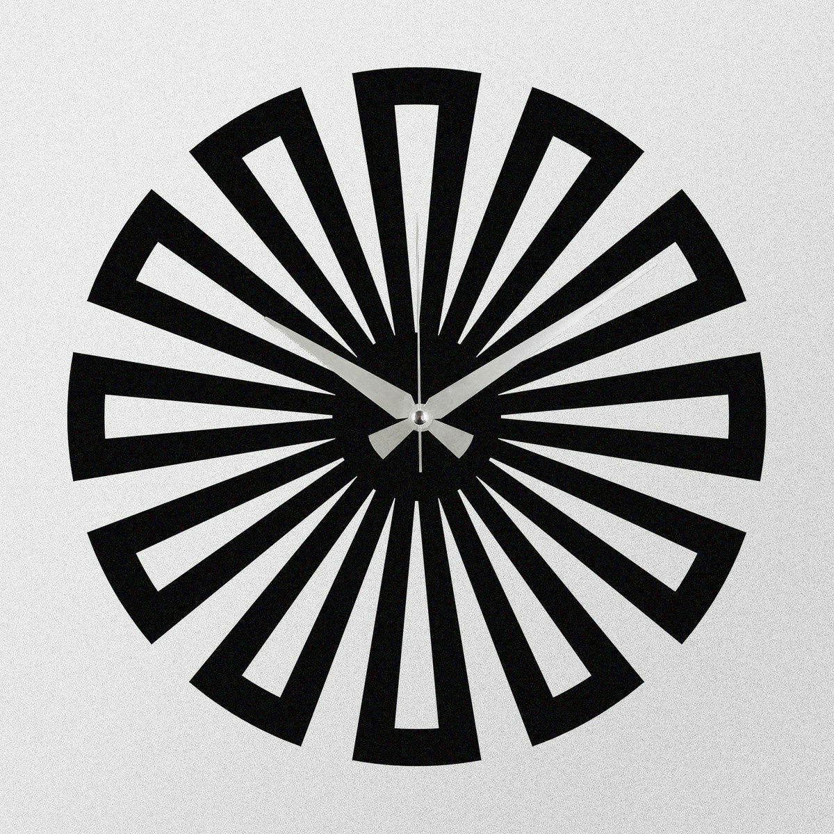 Nástenné hodiny Enzo S003 Black, 48 x 48 cm