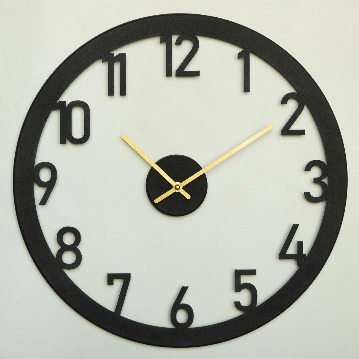 Nástenné hodiny Stroke APS115, Black, 48 x 48 cm