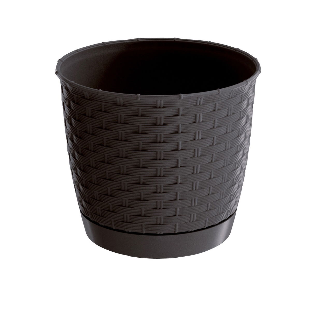 Plastový kvetináč Ratolla Round tmavohnedá, pr. 16,5 cm
