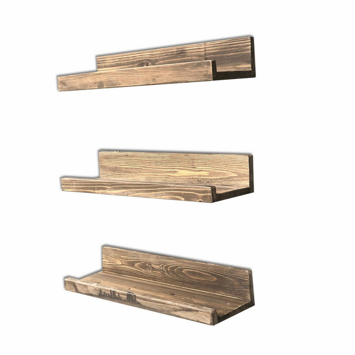 Polica Apol Walnut, 3 ks