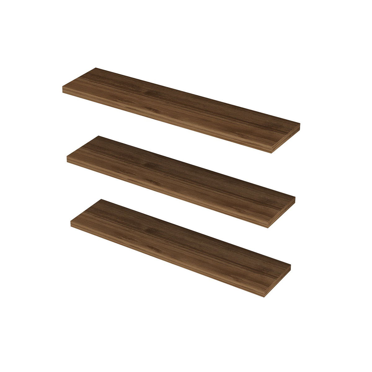 Polička Boss Walnut, 3 ks