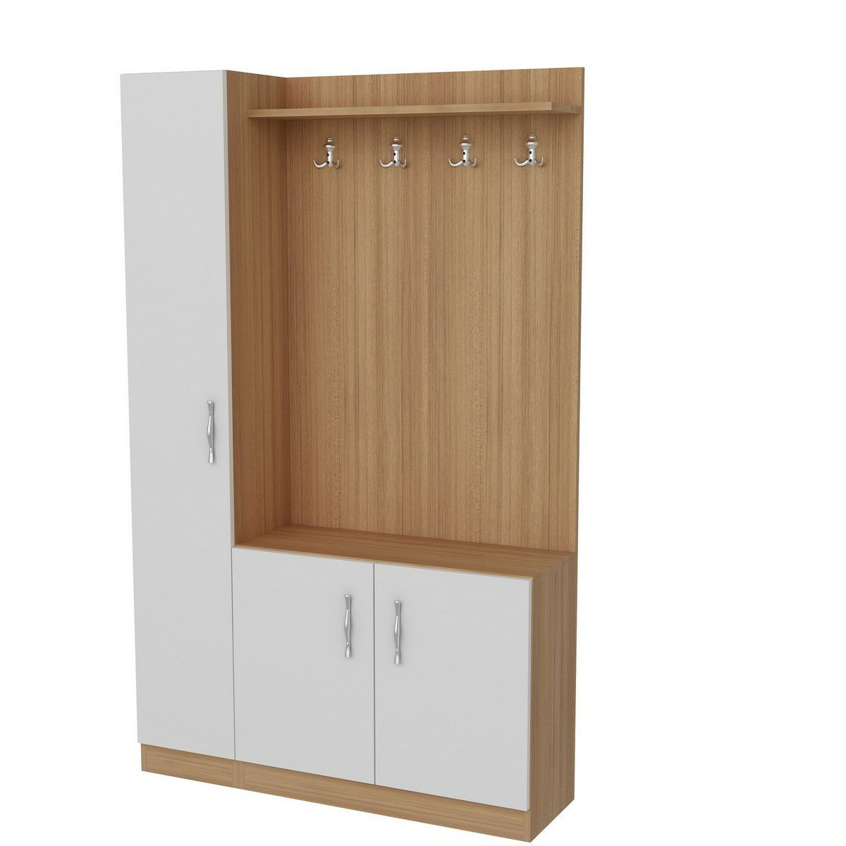 Predsieňová zostava Naturel White and Teak