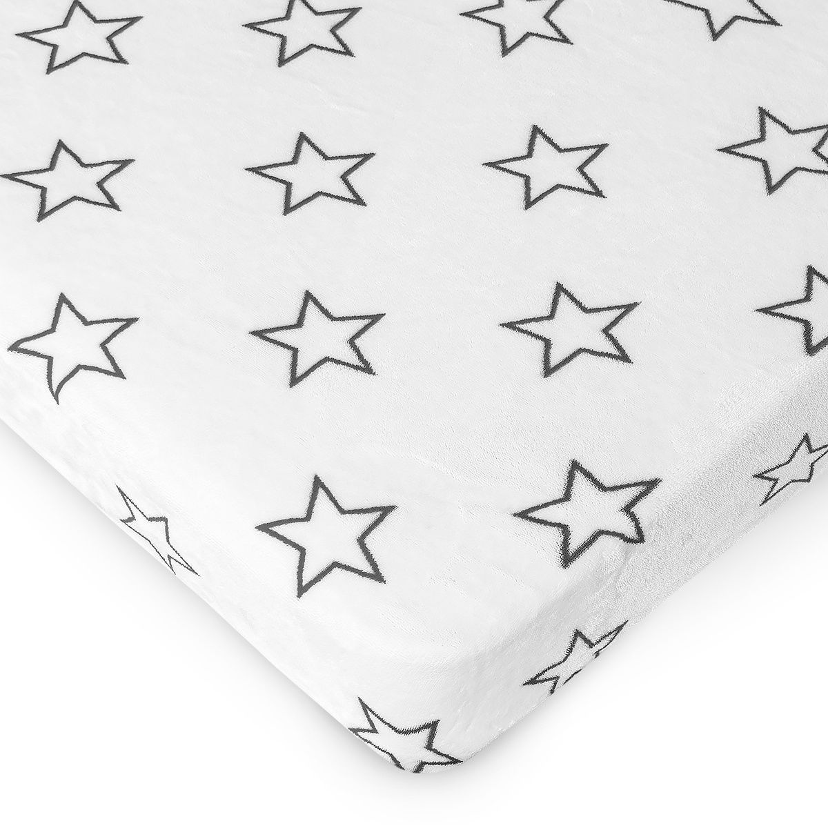 prestieradlo mikroflanel Stars grey, 90 x 200 cm