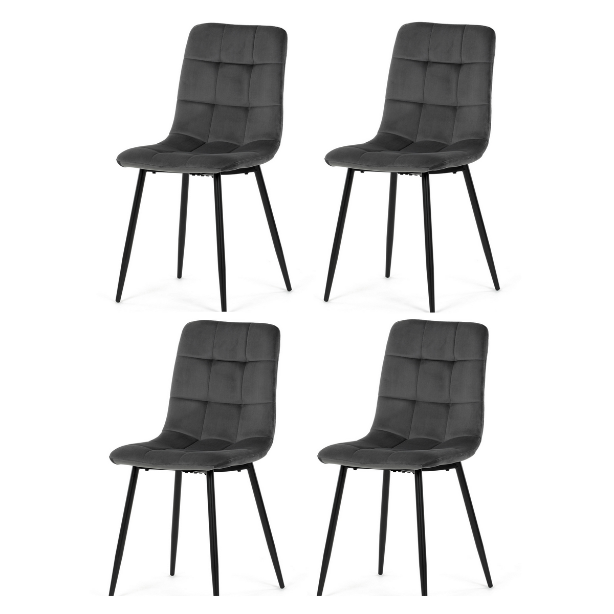 Sada jedálenských stoličiek CT-281 GREY4, 4 ks