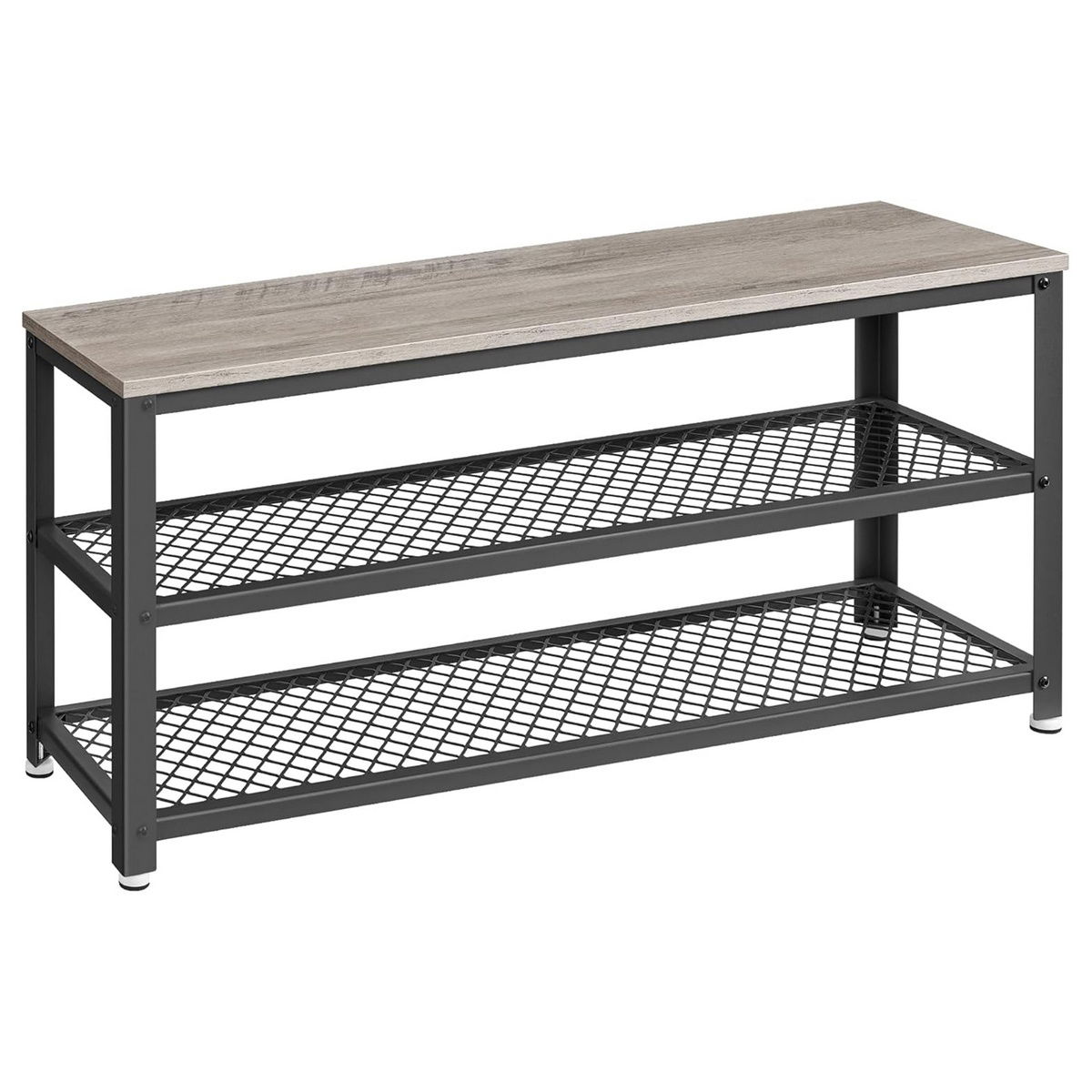 Skrinka na topánky E1078 GREY, sivá, 2 poschodia