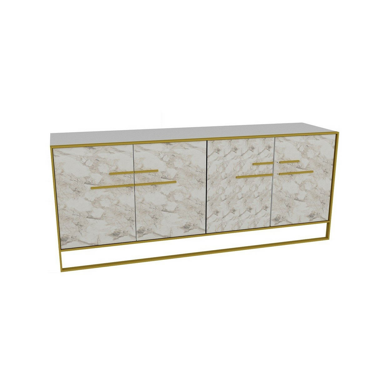 Skrinka Polka Gold and White