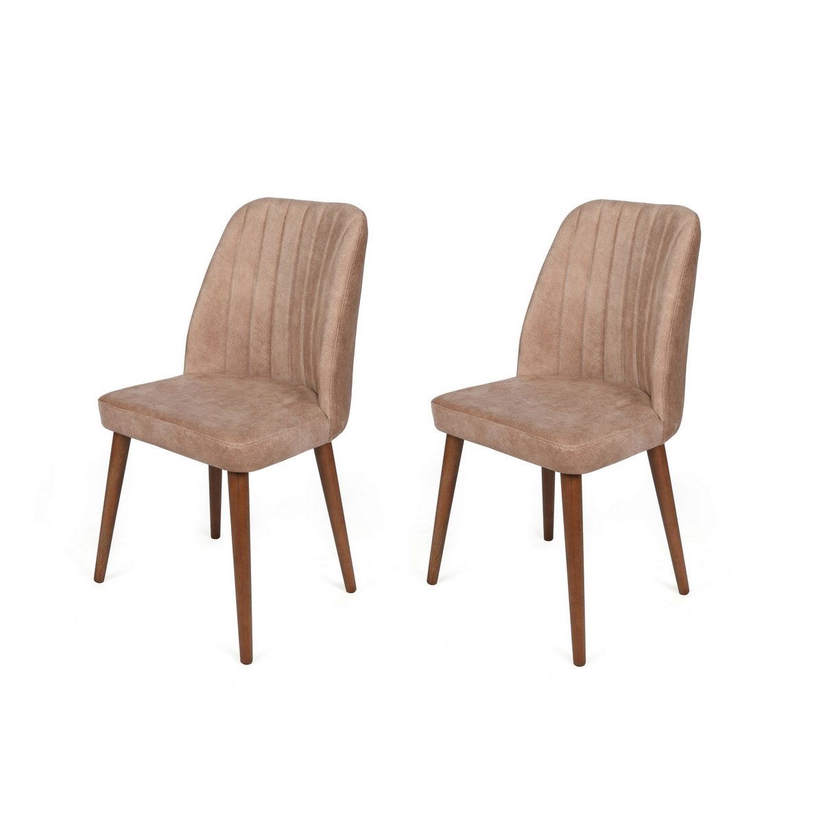 Súprava jedálenských stoličiek Alfa Beige and Walnut, 2 ks