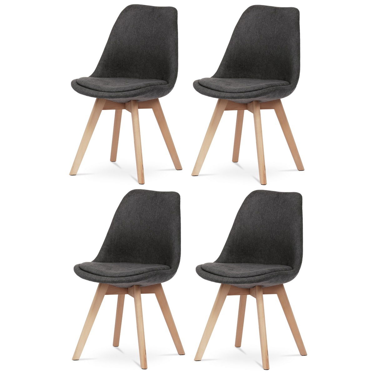 Súprava jedálenských stoličiek CT-751 GREY2, 4 ks