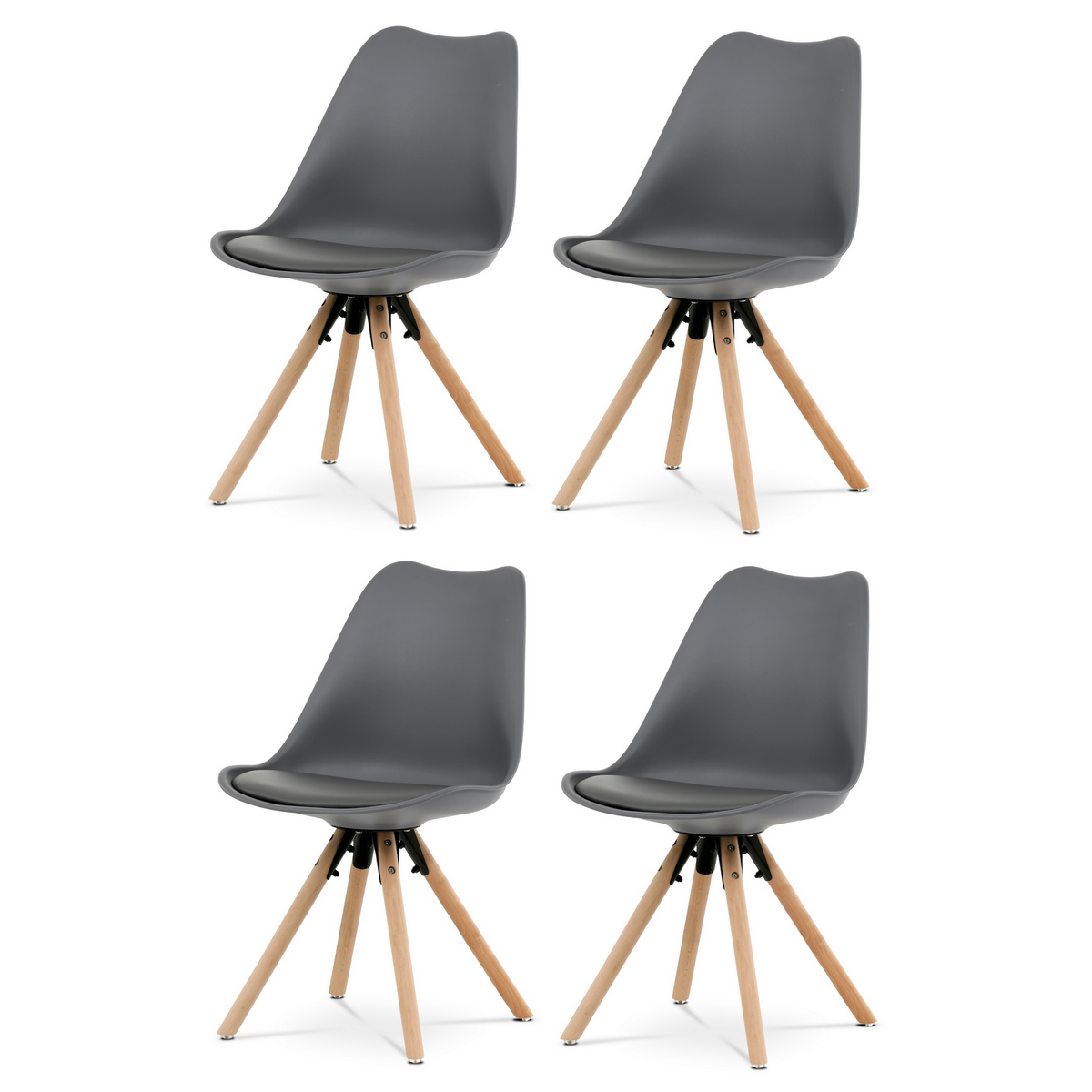 Súprava jedálenských stoličiek CT-762 GREY, 4 ks