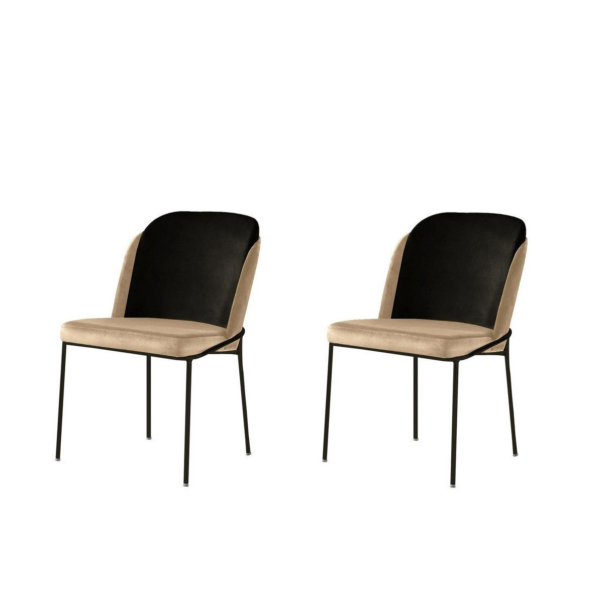 Súprava jedálenských stoličiek Dore Beige and Black, 2 ks