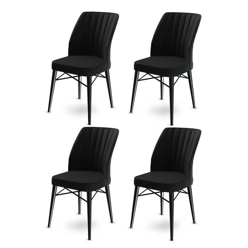 Súprava jedálenských stoličiek Flex Black, 4 ks