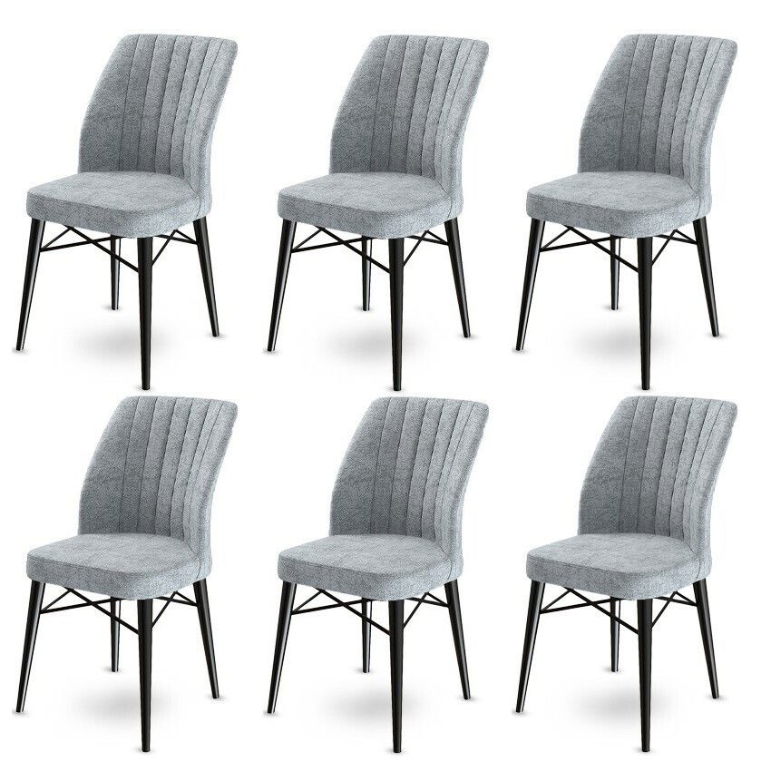 Súprava jedálenských stoličiek Flex Grey, 6 ks