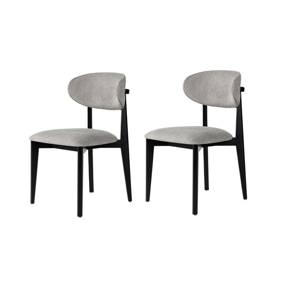 Súprava jedálenských stoličiek Lionte Grey and Black, 2 ks