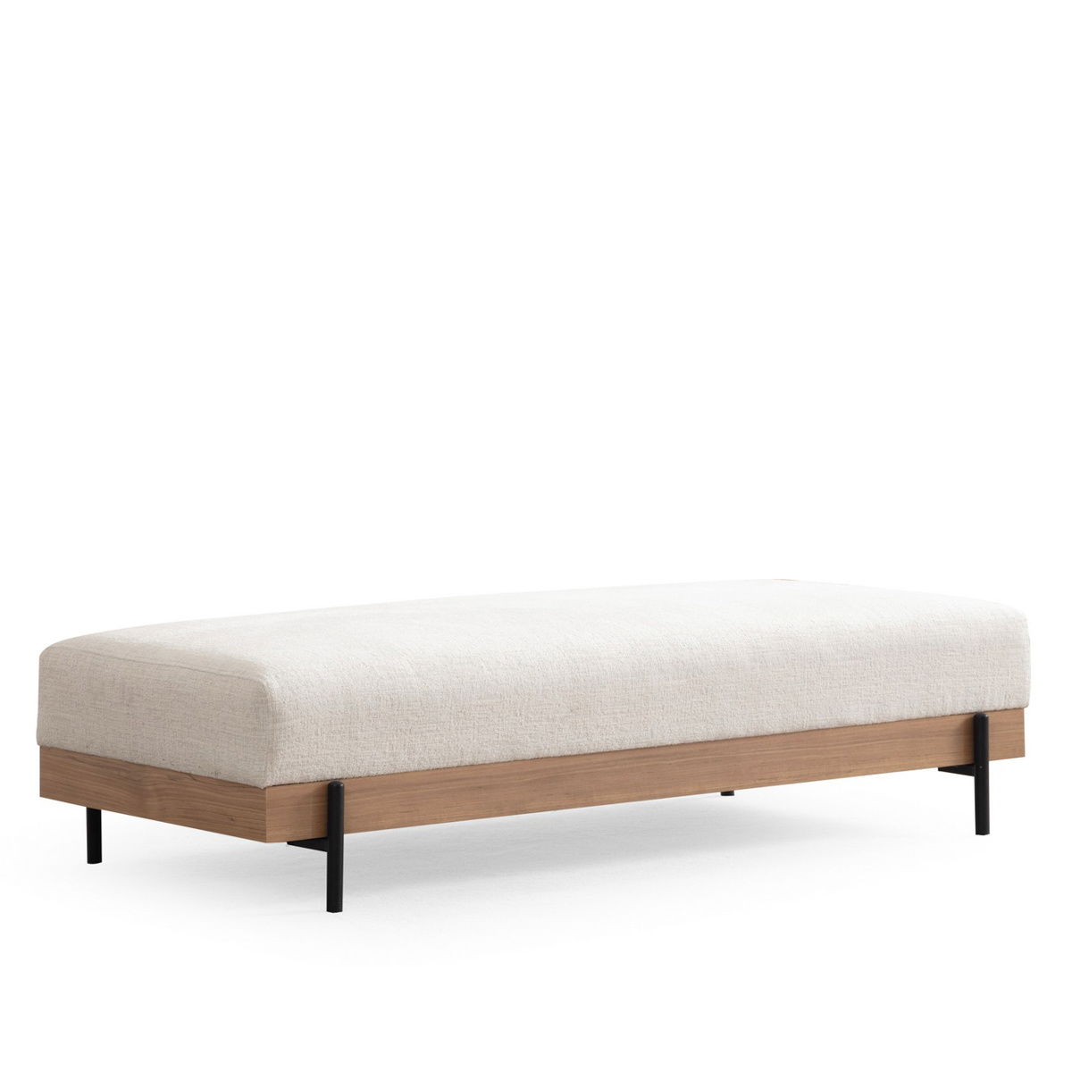Taburet Eti Oak Pouffe White