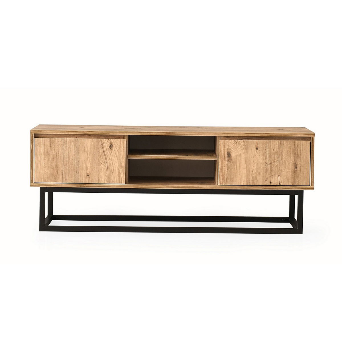Televízny stolík Belinda Pine and Black II, L