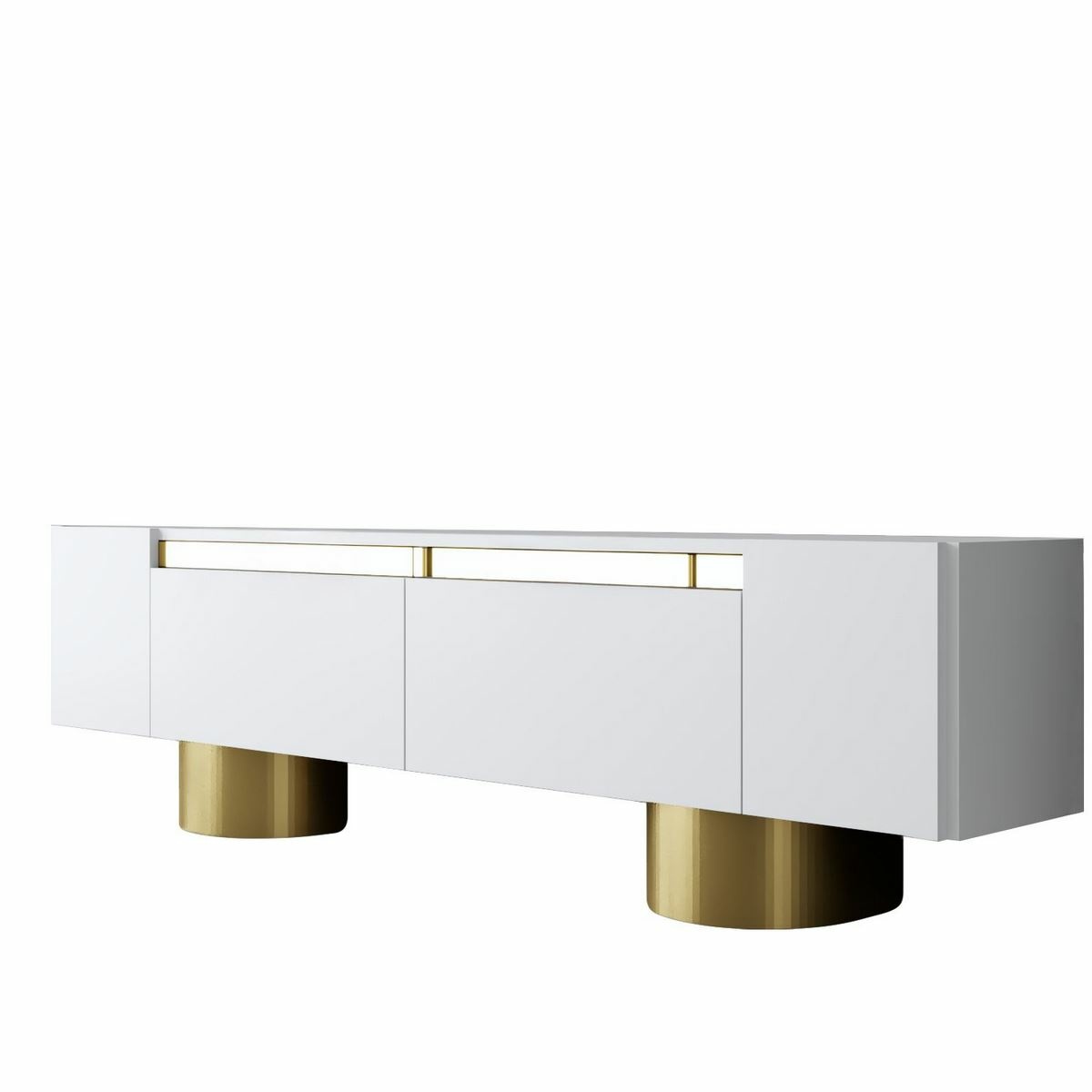 Televízny stolík Bohom White and Gold