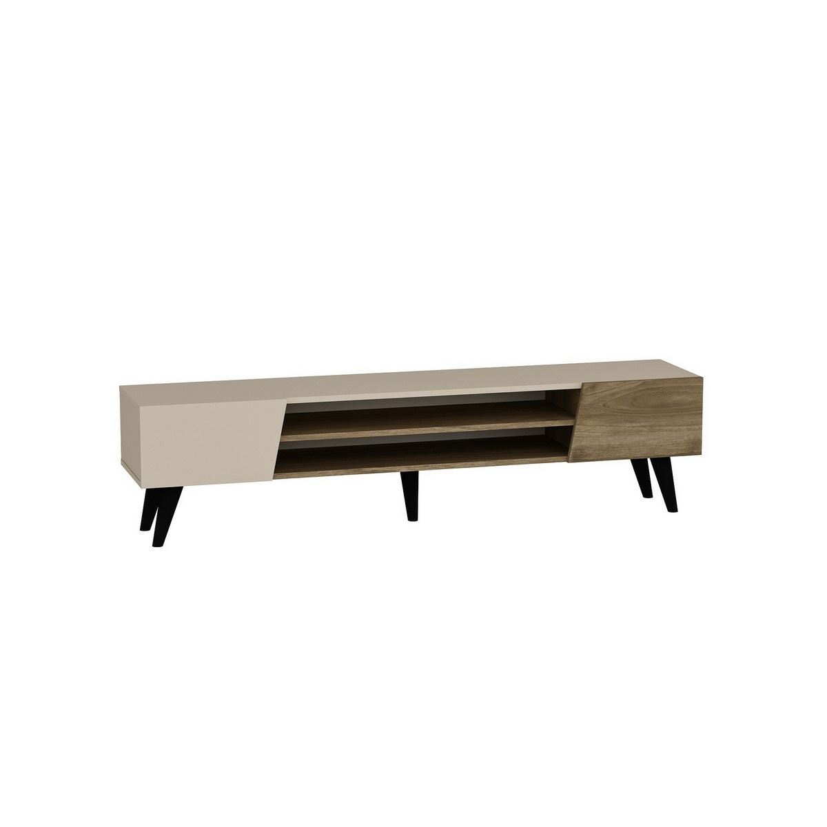 Televízny stolík Clark Walnut and Beige