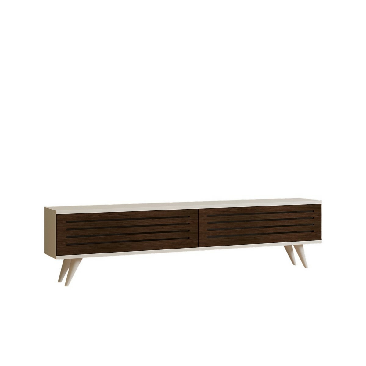 Televízny stolík Hill Walnut and White