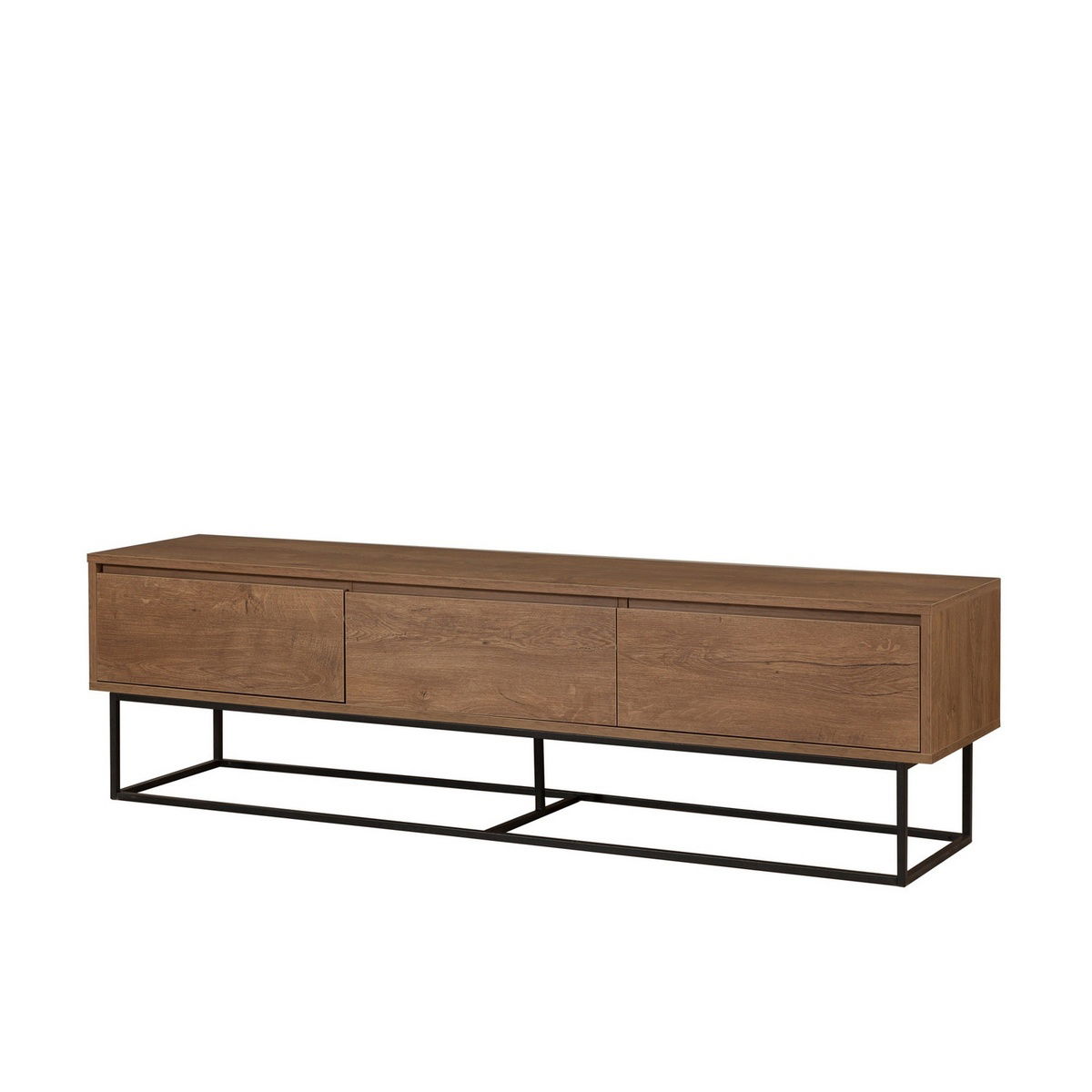 Televízny stolík Milo Walnut and Black II, L