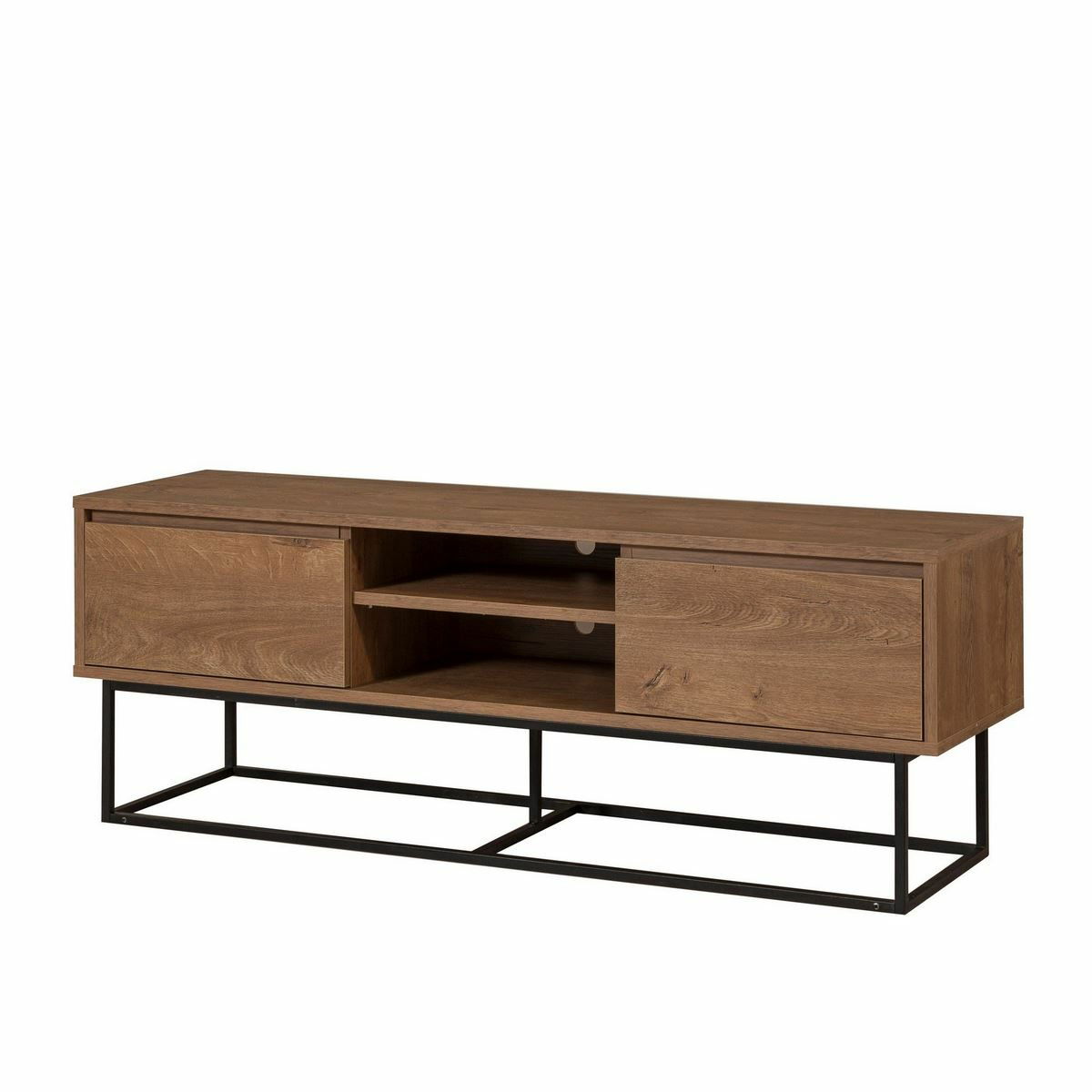 Televízny stolík Rodez Walnut and Black I, M