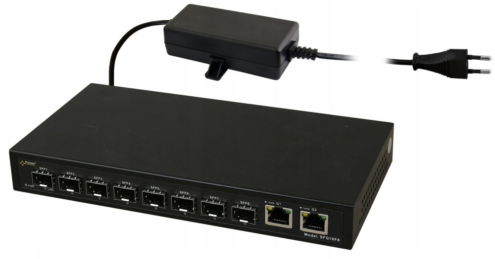10-portový prepínač (8x Sfp, 2x RJ45) SFG10F8 Pulsar