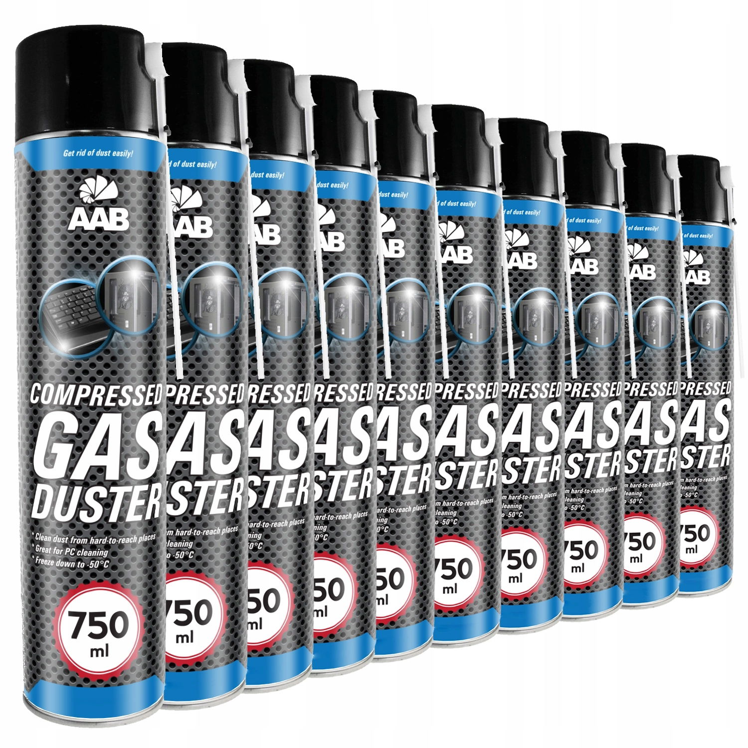 10x Aabcooling Stlačený Vzduch 750 ml 20x Rúrka