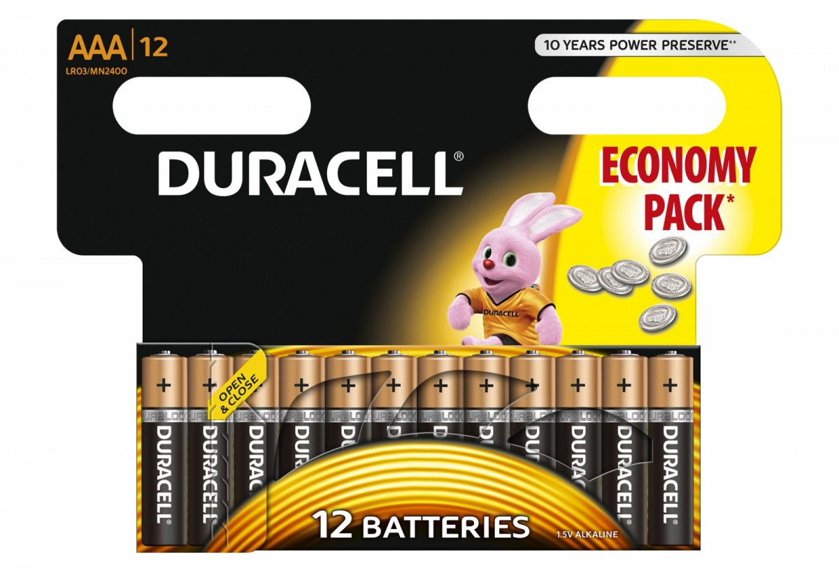 12 x Alkalická batéria Aaa (LR3) 1.5 V Duracell