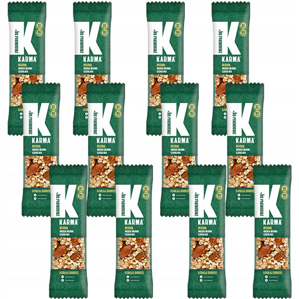 12 x tyčinka Karma Bars Zregeneruj sa 44 g