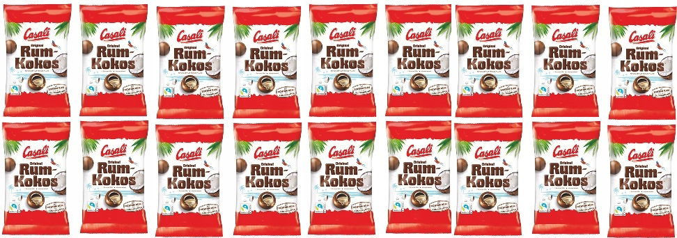 18 x 100 g Casali dražé rum-kokos v mliečnej čokoláde Karton