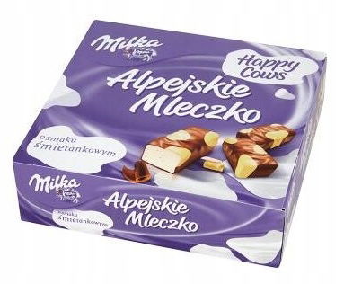 1x 330 g Milka Alpské mlieko Happy Cows s príchuťou smotany