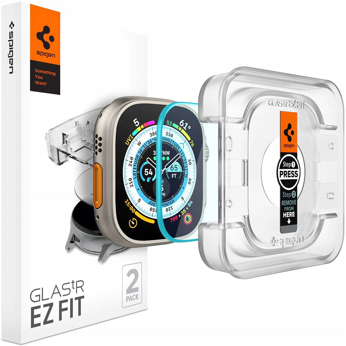 2 x 2 x Sklo Pre Apple Watch Ultra (49 MM), Spigen