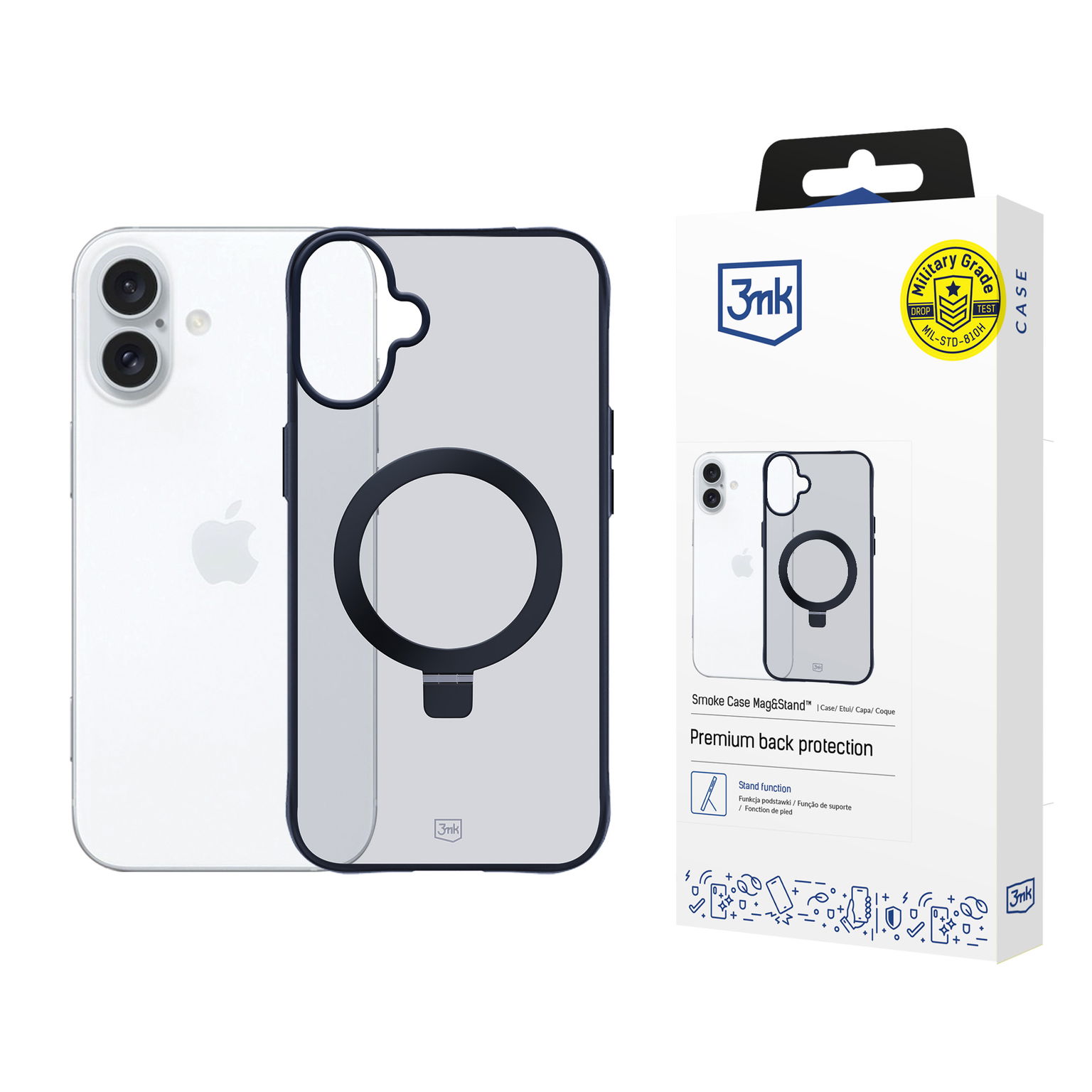 2 x 3MK Dymové Púzdro Pre Iphone 16 S Magsafe A Stojánom