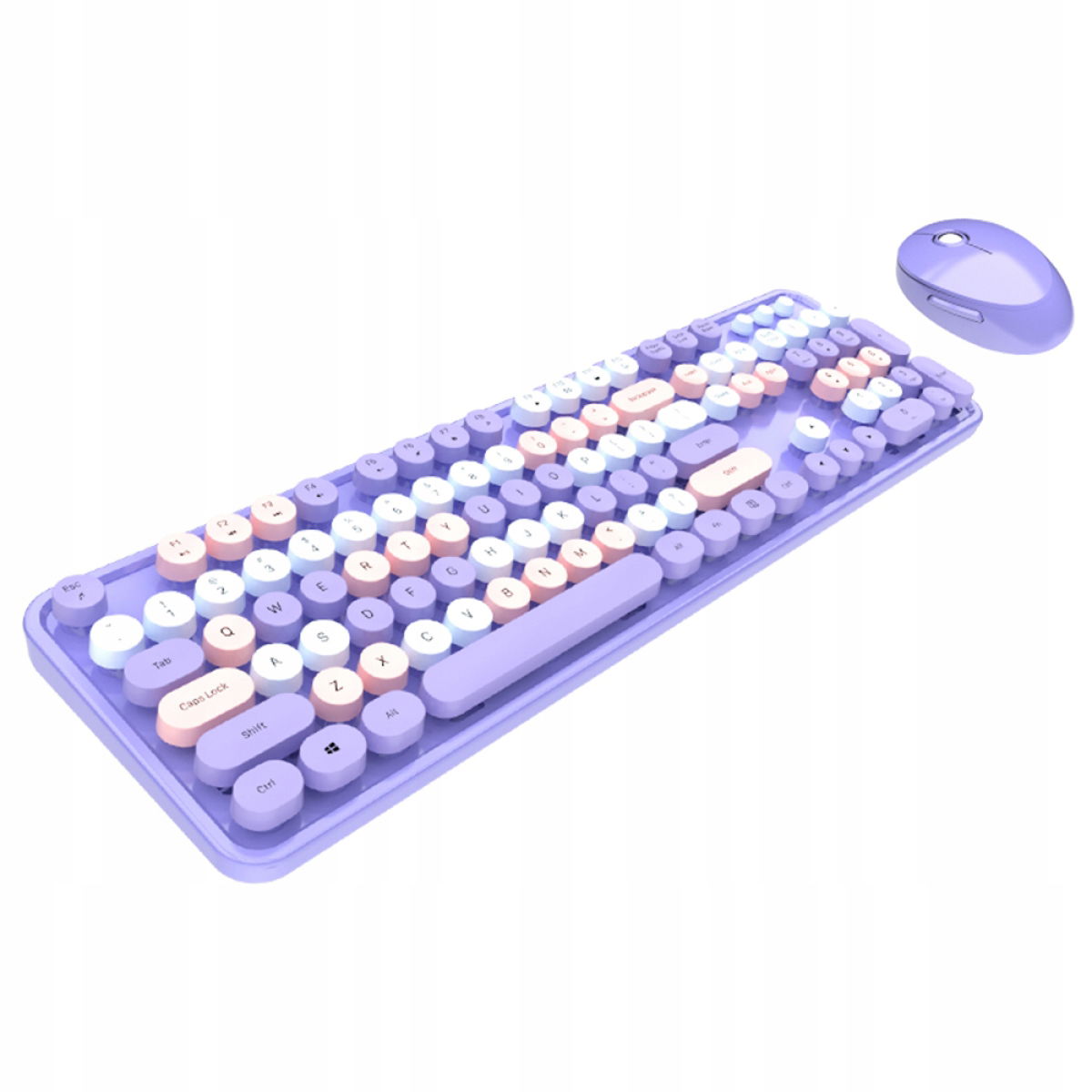2 x Bezdrôtová sada klávesnice a myši Mofii Sweet 2.4G Usb fialová