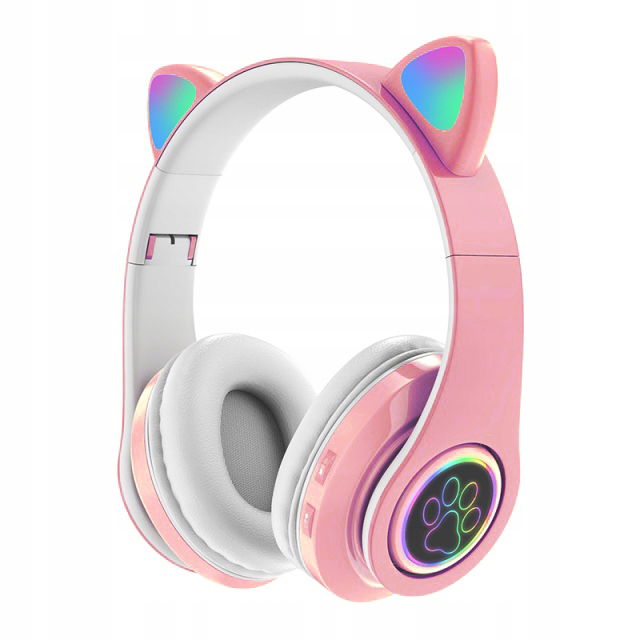 2 x Bezdrôtové Bluetooth Slúchadlá Pre Mačky A Uši Rgb