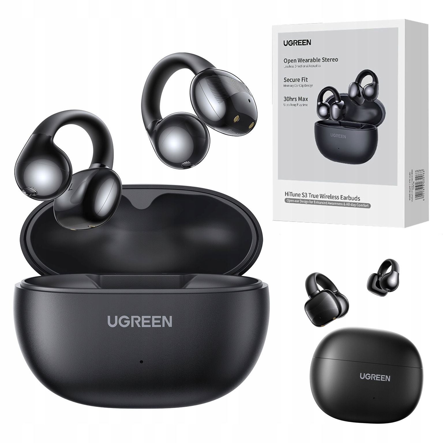2 x Bezdrôtové Slúchadlá Do Uší Klip Ugreen S3 WS209 Bt 5.4 Aac