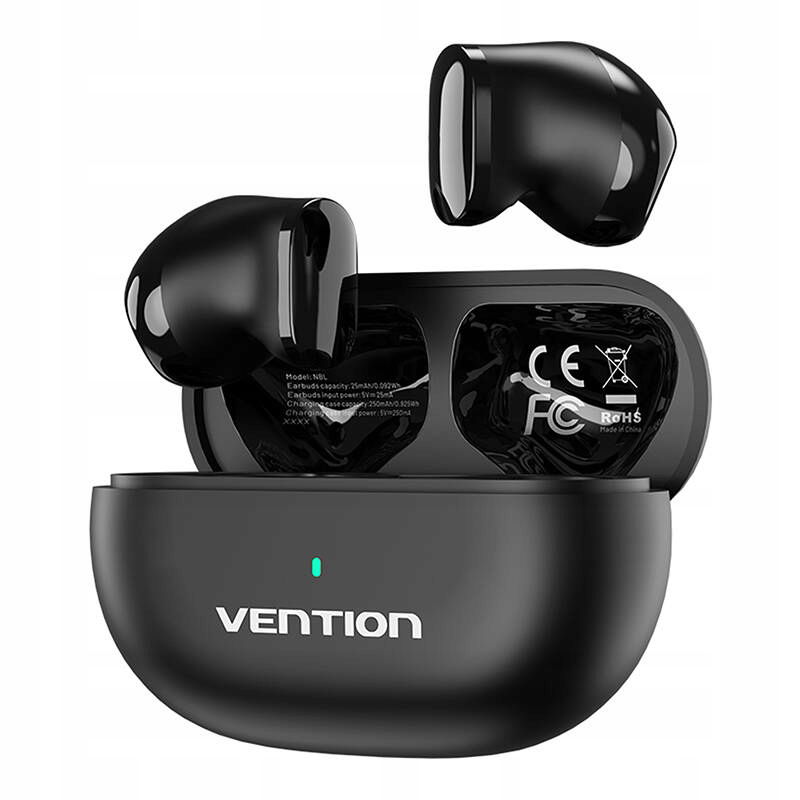 2 x bezdrôtové slúchadlá Vention T12 Tws Bluetooth 5.3 čierne