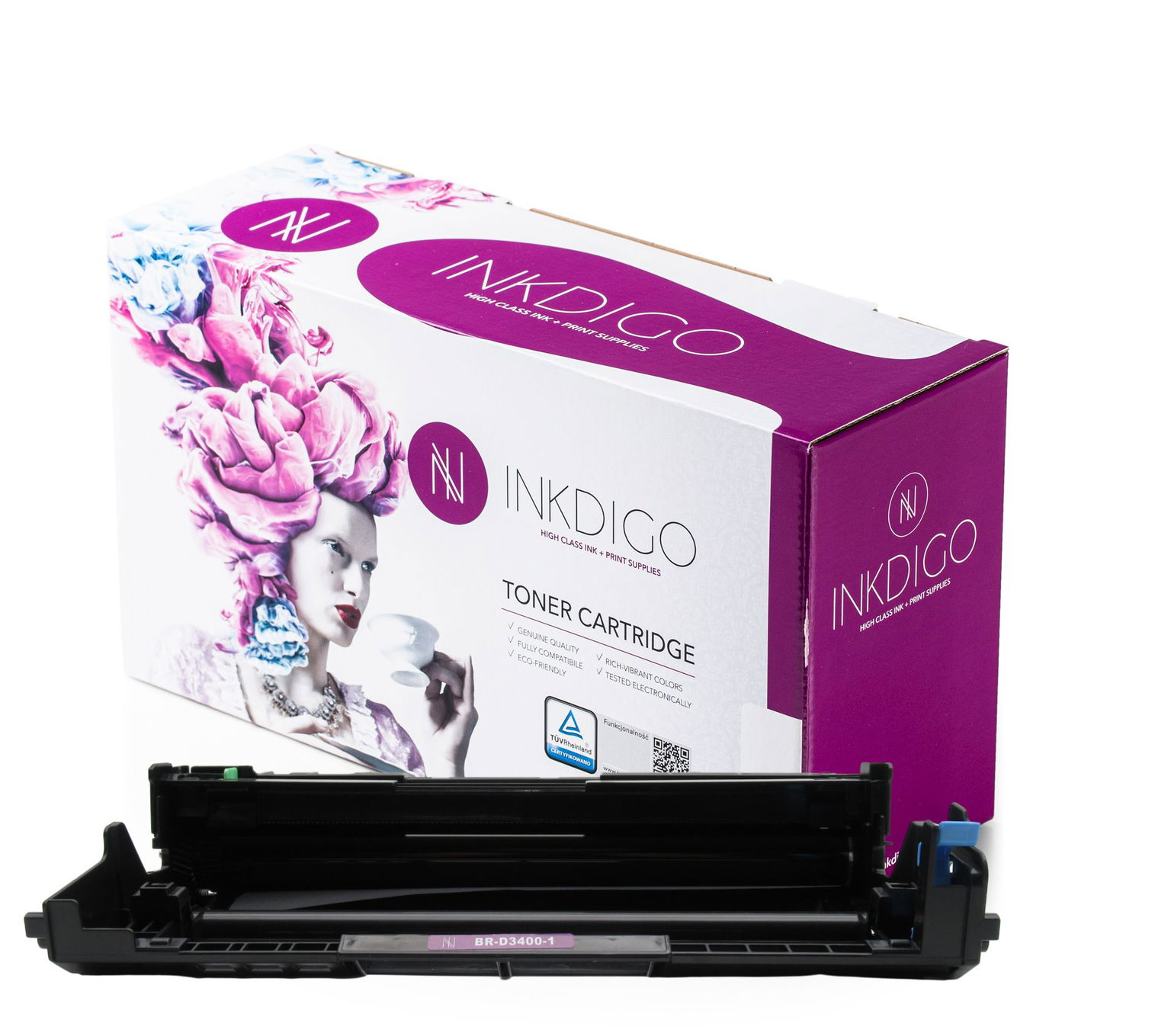 2 x bubon Inkdigo BR-D3400 čierny (black) pre Brother