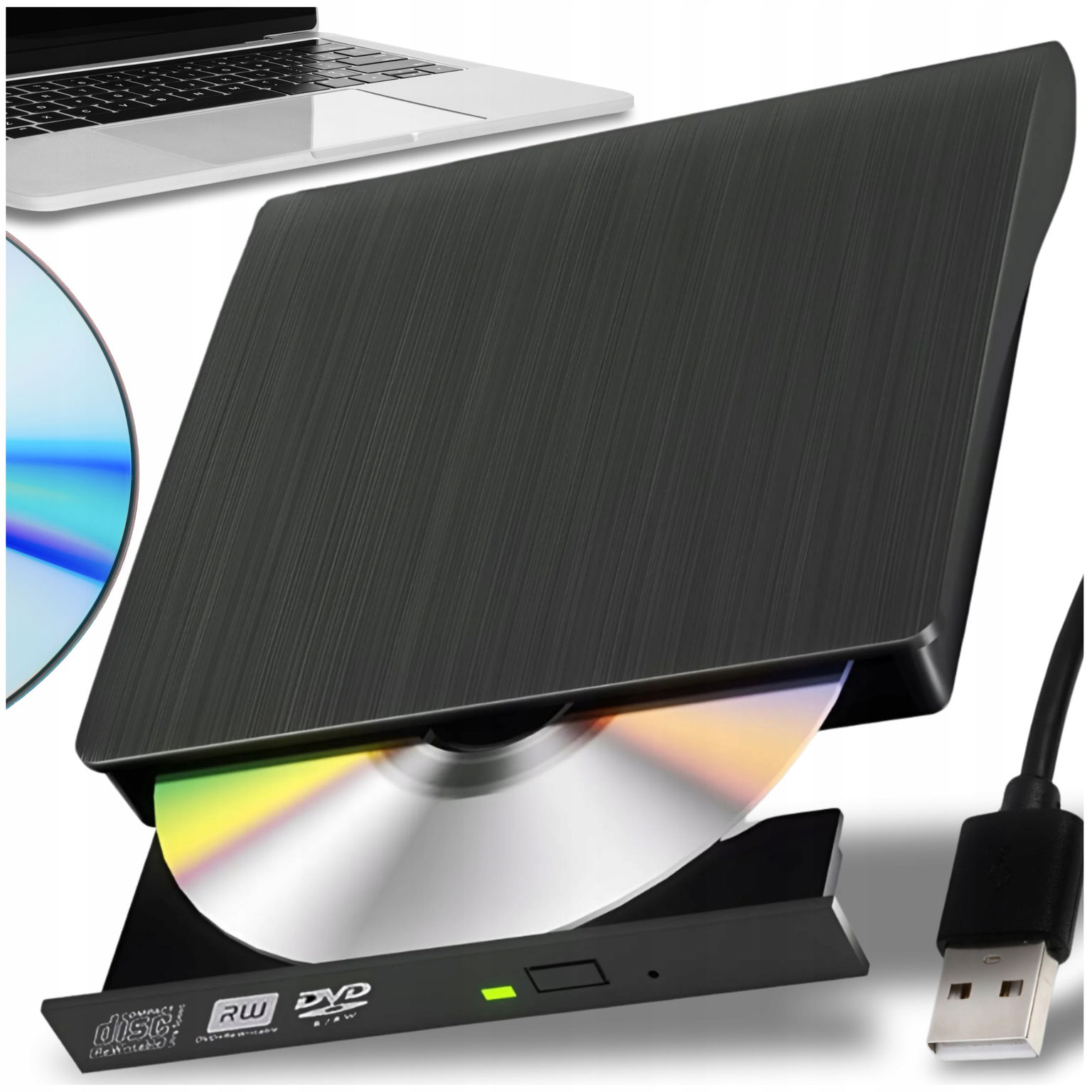 2 x Cd-r/dvd-rom/rw Externá Usb 3.0 Nahrávačka Prenosné Prehrávanie