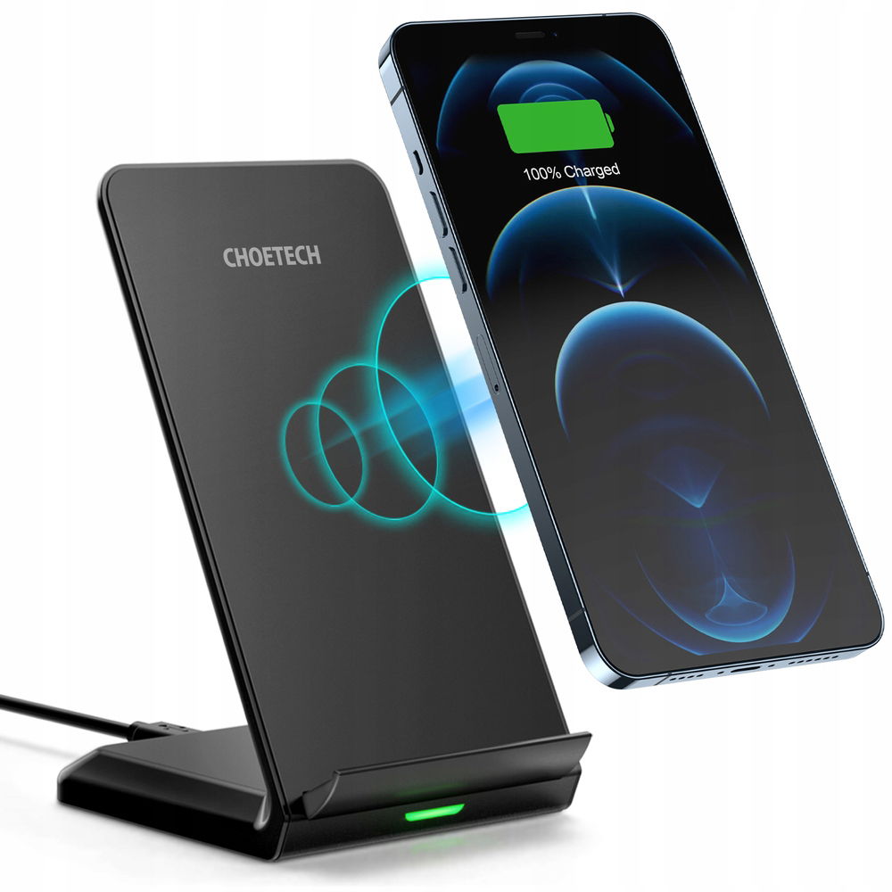 2 x Choetech Rýchla bezdrôtová Nabíjačka Indukčná Qi Qc s podstavcom 15
