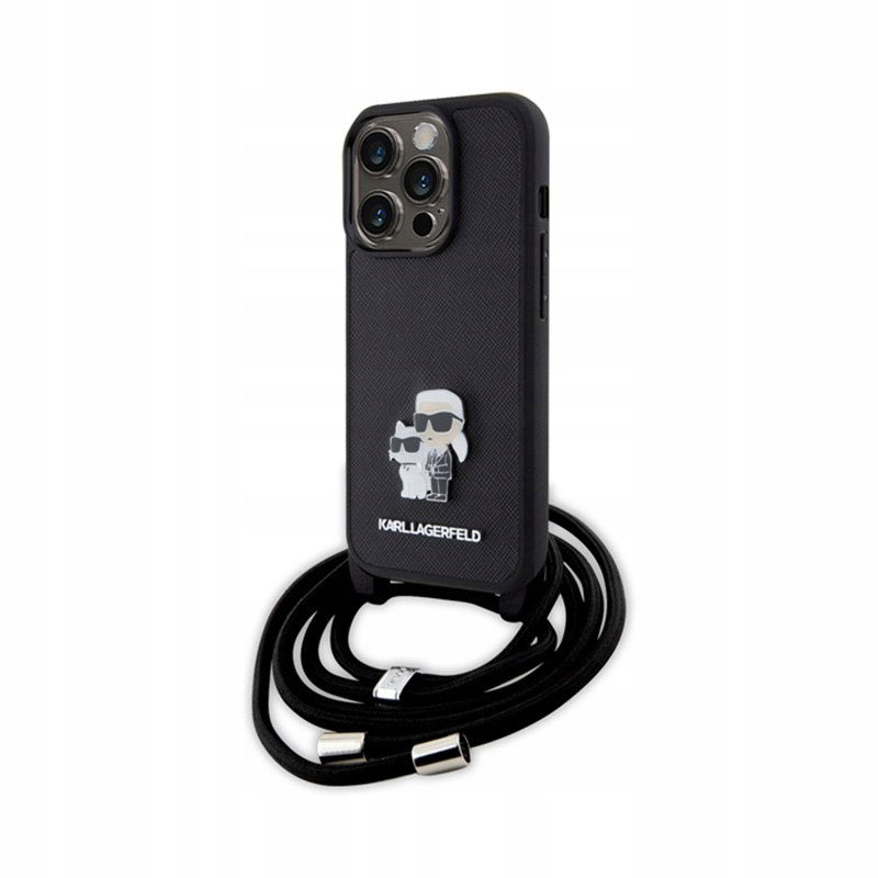 2 x Čierne Puzdro Karl Na Šnúrke Pre Iphone 15 Pro
