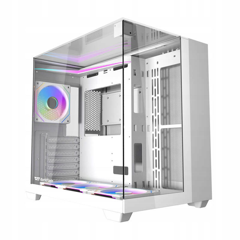 2 x DarkFlash TH285 Počítačová skriňa Atx Cube Case Gaming Argb Sklenená B