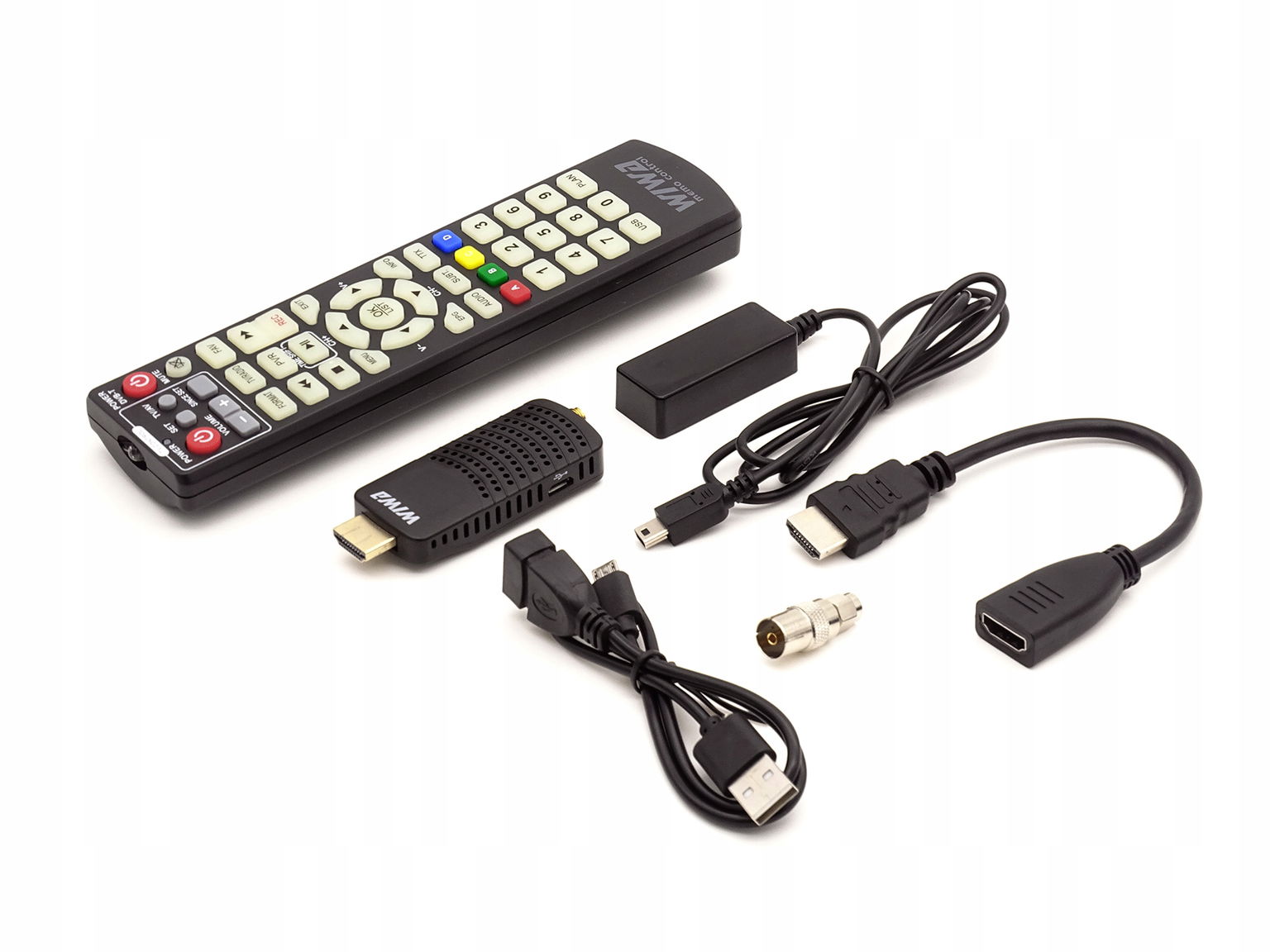 2 x Dekodér Tv tuner Wiwaj DVB-T2 Hevec Mini Led