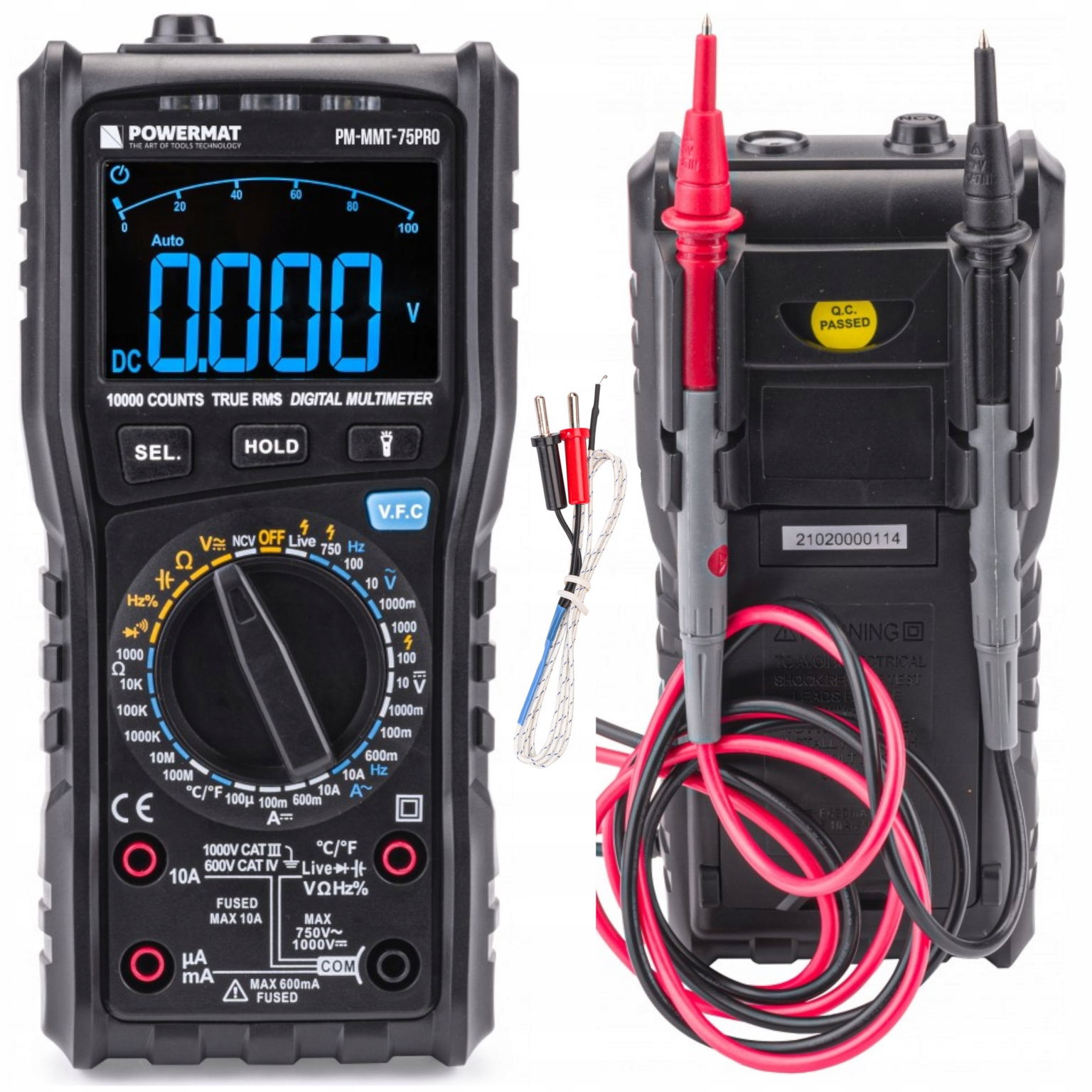 2 x Digitálny Multimeter Elektrický Merač Prúdu LCD