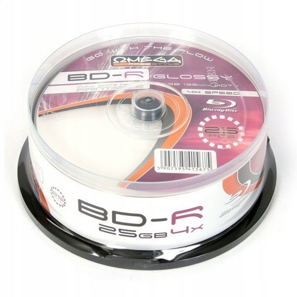 2 x disky Blu-Ray Printable Glossy Bd-r x6 25 GB-25ks