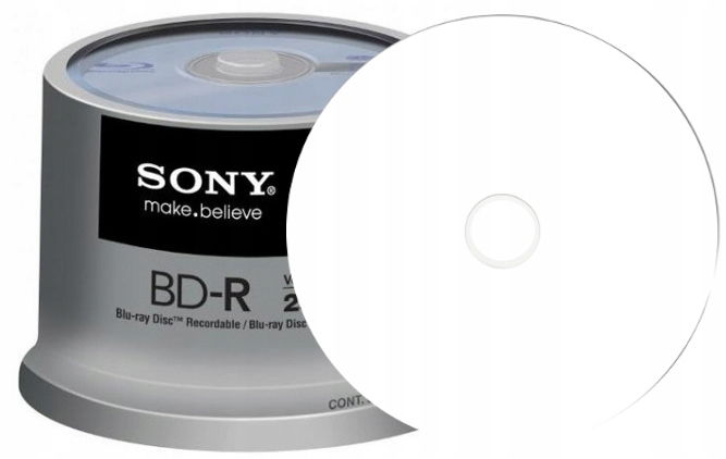 2 x dosky Sony Bd-r Blu-ray 25GB 6x cake50 Printable