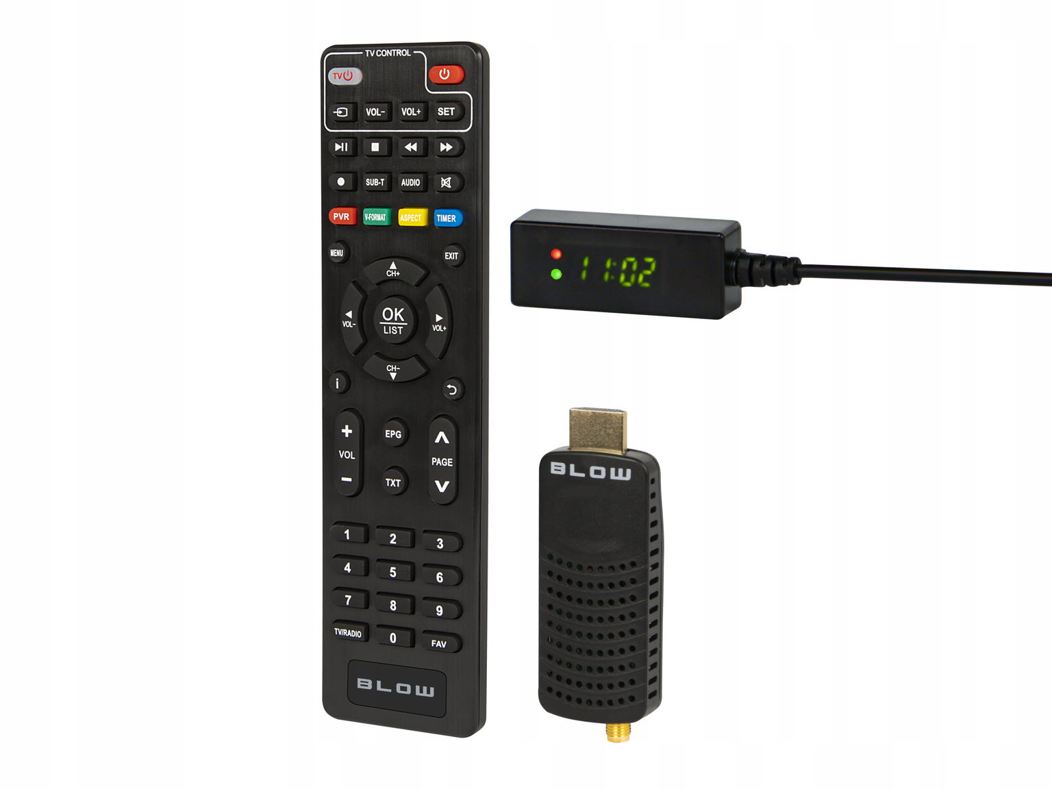 2 x DVB-T2 dekodér tuner Blow 7000FHD Mini